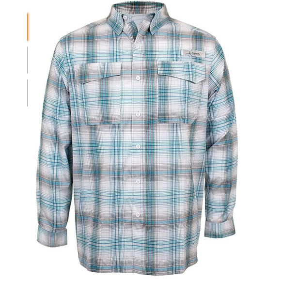 habit Other - Habit Men Long Sleeve Fishing Shirt 2XL Blue Plaid